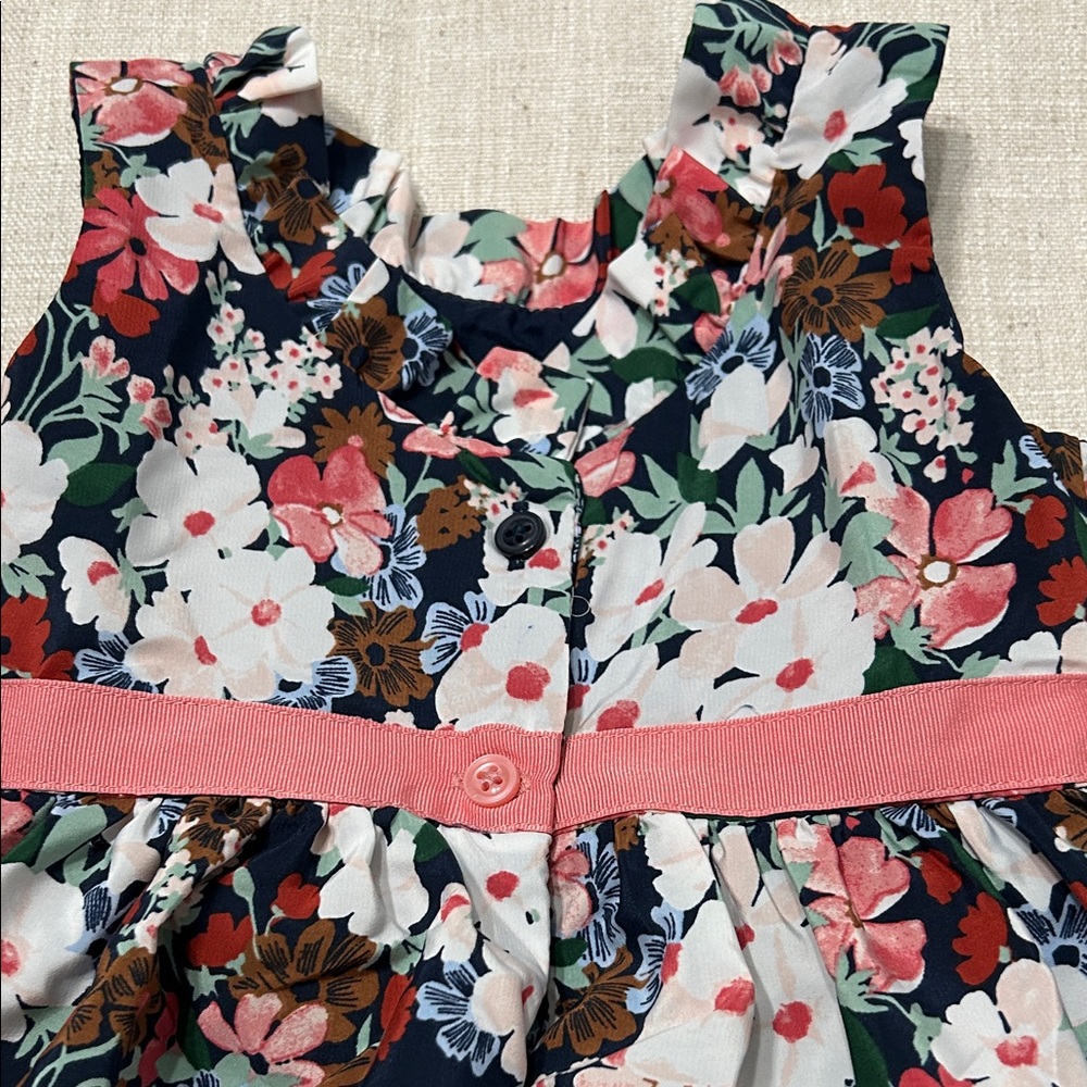 Janie and Jack A Study in Florals Tulle Dress 12/18 Months Navy Formal - Picture 4 of 13